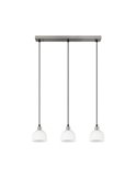 Lámpara de techo 3 pantallas MOLLY altura ajustable bombilla excl. 3x E14 max. 10W IP20 Níquel mate