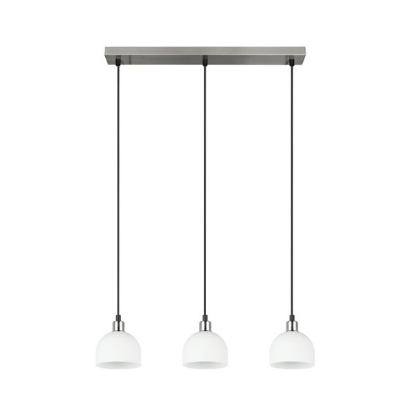 Lámpara de techo 3 pantallas MOLLY altura ajustable bombilla excl. 3x E14 max. 10W IP20 Níquel mate