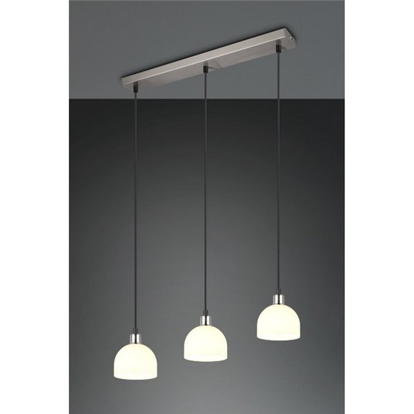 Lámpara de techo 3 pantallas MOLLY altura ajustable bombilla excl. 3x E14 max. 10W IP20 Níquel mate