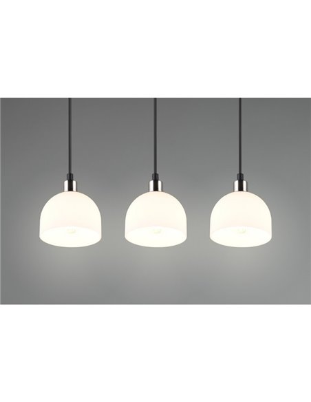 Plafonnier MOLLY 3 abat-jours, hauteur réglable, ampoule exclue. 3x E14 max. 10 W IP20 Nickel mat