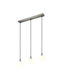 Lámpara de techo 3 pantallas MOLLY altura ajustable bombilla excl. 3x E14 max. 10W IP20 Níquel mate
