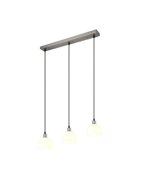Lámpara de techo 3 pantallas MOLLY altura ajustable bombilla excl. 3x E14 max. 10W IP20 Níquel mate