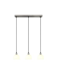 Lámpara de techo 3 pantallas MOLLY altura ajustable bombilla excl. 3x E14 max. 10W IP20 Níquel mate