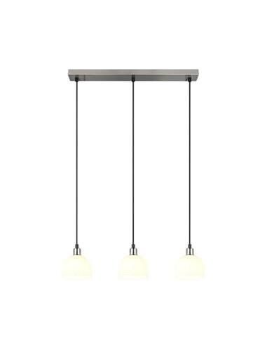 Lámpara de techo 3 pantallas MOLLY altura ajustable bombilla excl. 3x E14 max. 10W IP20 Níquel mate