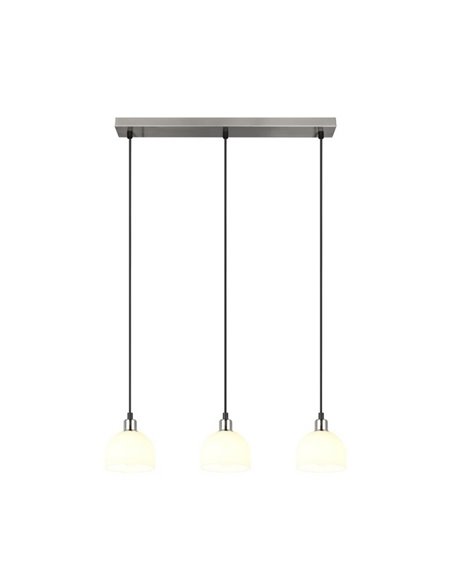 Lámpara de techo 3 pantallas MOLLY altura ajustable bombilla excl. 3x E14 max. 10W IP20 Níquel mate