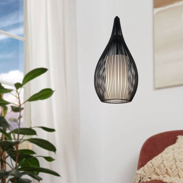 Luminária de teto moderna Razoni 1xE27 Preto 92252