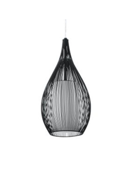 Detalhe do moderno candeeiro de teto Razoni, 1xE27, preto, 92252