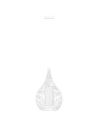Lámpara de Techo Colgante RAZONI 1 Blanca Ø32,5cm – Casquillo E27 | Estilo Escandinavo 900829