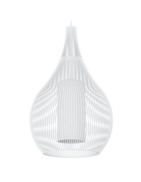 RAZONI 1 Suspension Plafonnier Blanc Abat-jour Ø32,5cm – Douille E27 | Style scandinave 900829