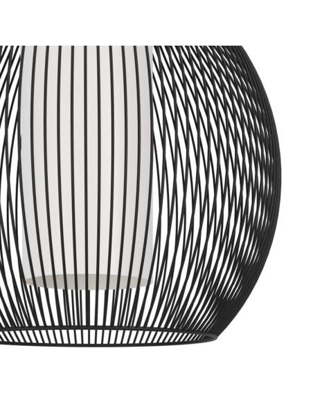 Detalle Lámpara Colgante Negra RAZONI 1 Ø32,5cm – Diseño Industrial con Casquillo E27