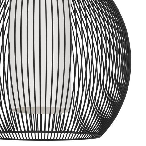 Detalle Lámpara Colgante Negra RAZONI 1 Ø32,5cm – Diseño Industrial con Casquillo E27