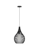 Suspension noire RAZONI 1 Ø 32,5 cm – Design industriel avec douille E27 900828