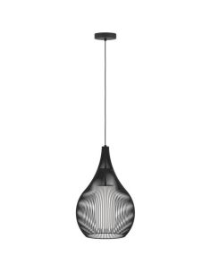 Lámpara Colgante Negra RAZONI 1 Ø32,5cm – Diseño Industrial con Casquillo E27 900828