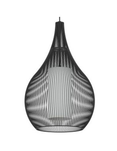 Lámpara Colgante Negra RAZONI 1 Ø32,5cm – Diseño Industrial con Casquillo E27
