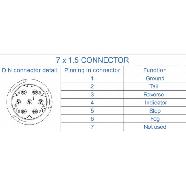 Connecteur de feu arrière gauche VIGNAL LC15 IVECO Daily