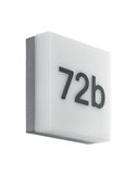 Luminária de parede externa LED quadrada CORNALE, para números e letras com sensor, 8,3W 950Lm3000K