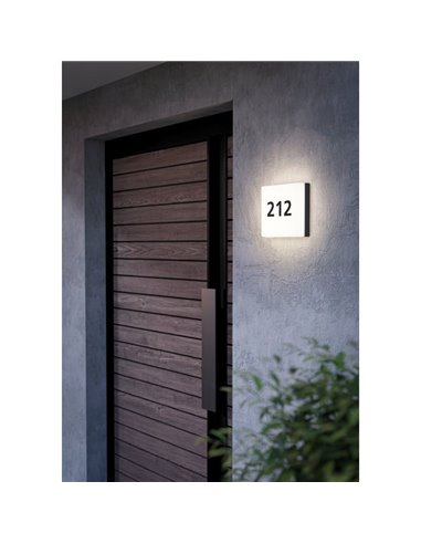 Applique d'extérieur LED carrée CORNALE, pour chiffres et lettres avec capteur, 8,3 W 950 lm 3000 K