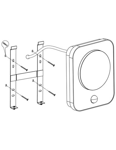 Applique d'extérieur LED MADRIZ avec capteur, 3,6 W, 740 lm, 3 000 K, IP44