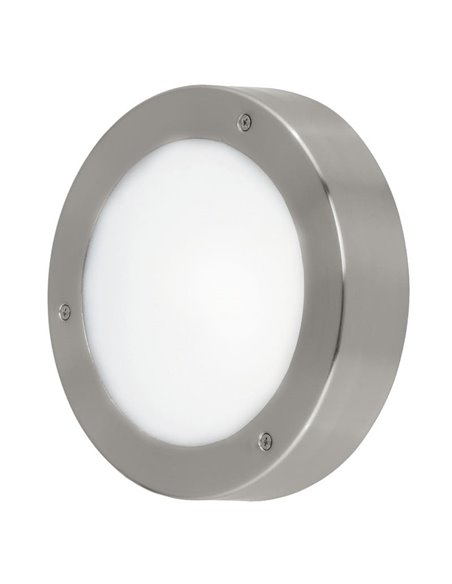 Luminária de parede/teto LED redonda VENTO 2, Ø185 mm, aço, para uso externo, 5,4 W, 450 Lm, 3000 K, IP44