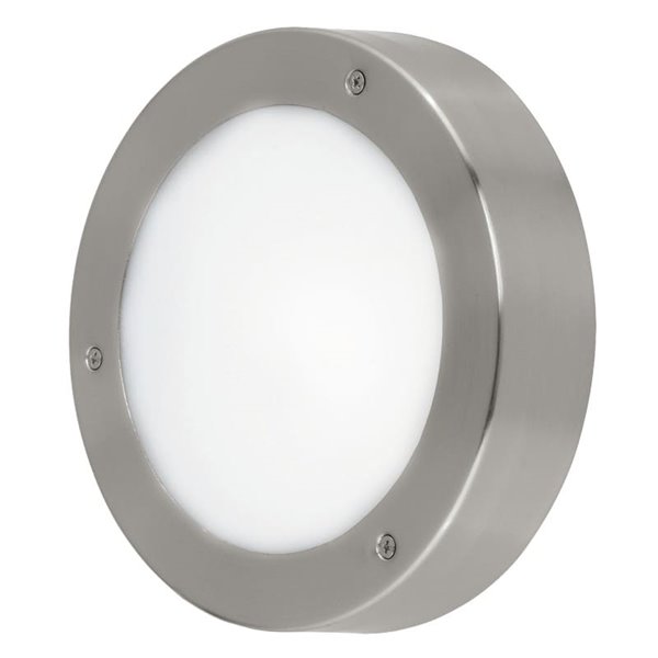 Luminária de parede/teto LED redonda VENTO 2, Ø185 mm, aço, para uso externo, 5,4 W, 450 Lm, 3000 K, IP44