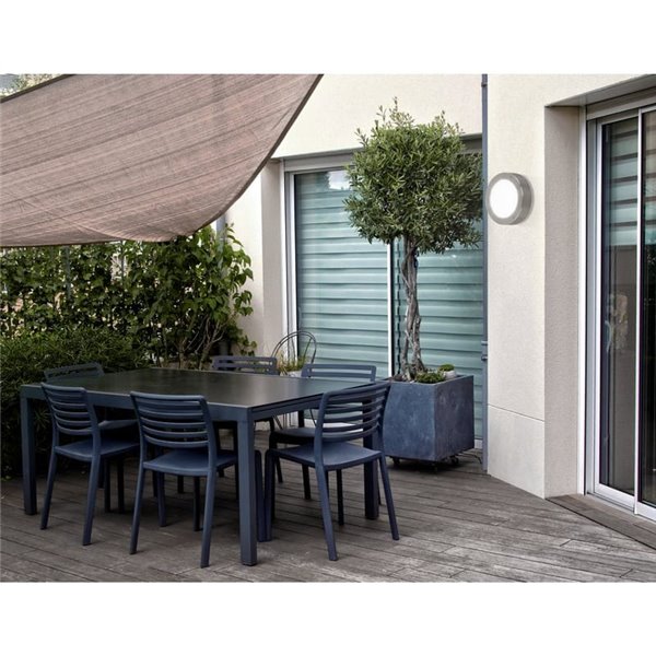 Applique/plafonnier LED rond VENTO 2, Ø 185 mm, acier, pour extérieur, 5,4 W, 450 lm, 3 000 K, IP44