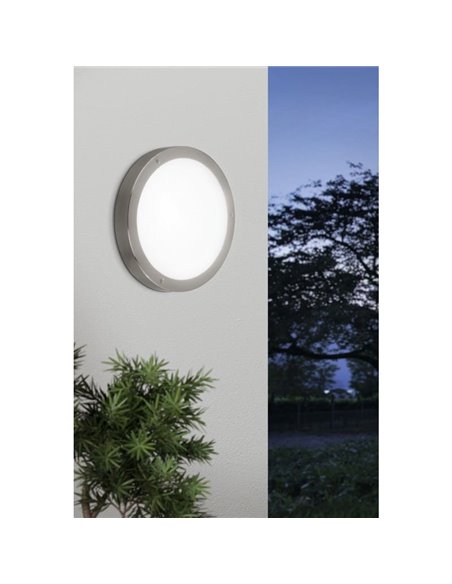 Aplique/Plafón LED redondo Ø285mm grande VENTO 1 de acero, 11W 1300Lm 3000K, IP44