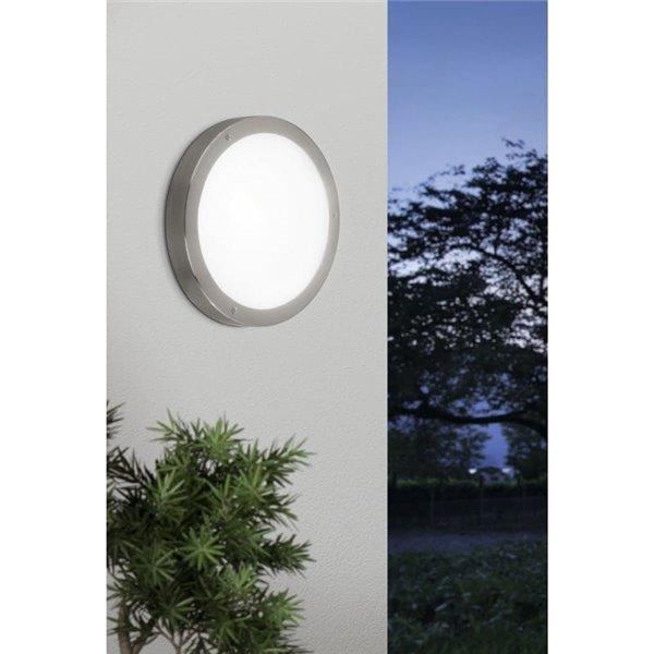 Aplique/Plafón LED redondo Ø285mm grande VENTO 1 de acero, 11W 1300Lm 3000K, IP44
