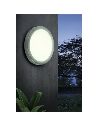 Aplique/Plafón LED redondo Ø285mm grande VENTO 1 de acero, 11W 1300Lm 3000K, IP44