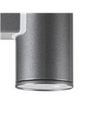 Aplique LED exterior RIGA en antracita cilíndrico con montaje en esquina, 2,8W 250Lm 3000K, IP44
