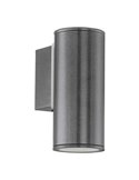 Luminária de parede externa cilíndrica LED RIGA antracite com montagem em canto, 2,8 W 250 Lm 3000 K, IP44