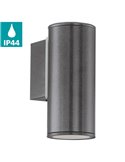 Luminária de parede externa cilíndrica LED RIGA antracite com montagem em canto, 2,8 W 250 Lm 3000 K, IP44