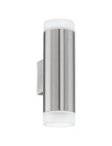 Aplique de pared RIGA-LED satinado cilíndrico con montaje en esquina, 2x2,8W 500Lm 4000K, IP54
