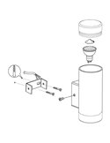 Aplique de pared RIGA-LED satinado cilíndrico con montaje en esquina, 2x2,8W 500Lm 4000K, IP54