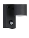 Aplique LED de pared con sensor de movimiento RIGA 5, negro, 2,8W 250Lm 3000K, IP44