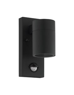 Aplique LED de pared con sensor de movimiento RIGA 5, negro, 2,8W 250Lm 3000K, IP44