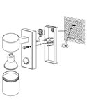 Aplique LED de pared con sensor de movimiento RIGA 5, negro, 2,8W 250Lm 3000K, IP44