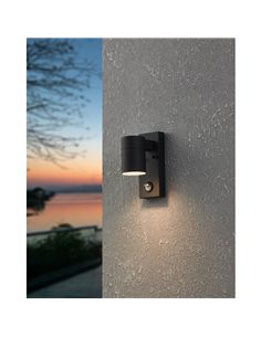 Aplique LED de pared con sensor de movimiento RIGA 5, negro, 2,8W 250Lm 3000K, IP44 2