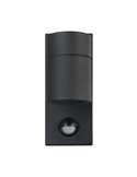 Aplique LED de pared con sensor de movimiento RIGA 5, negro, 2,8W 250Lm 3000K, IP44