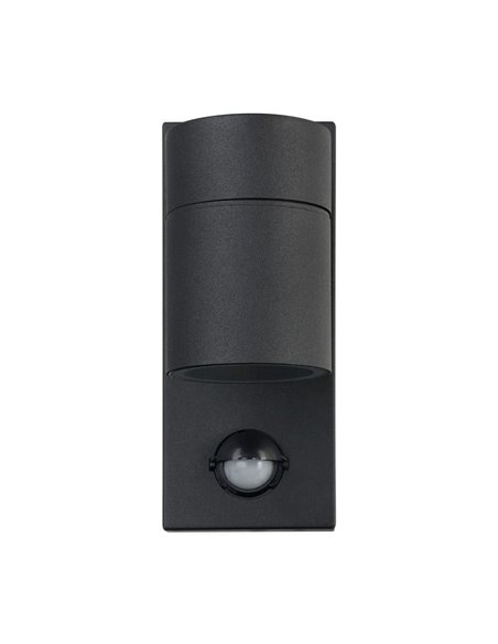 Aplique LED de pared con sensor de movimiento RIGA 5, negro, 2,8W 250Lm 3000K, IP44