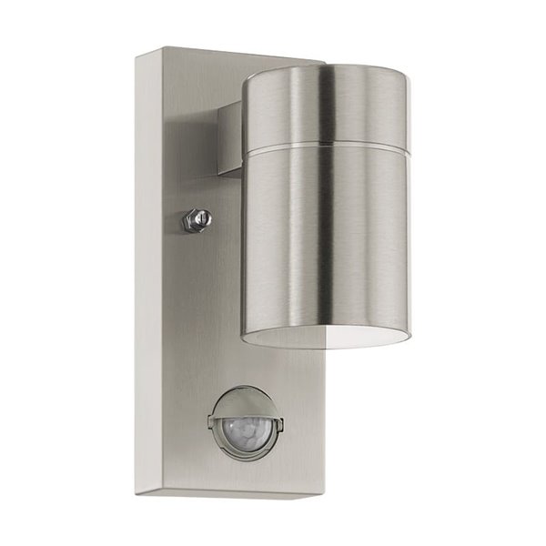Aplique LED exterior con sensor de movimiento RIGA 5 acero, 2,8W 250Lm 3000K, IP44