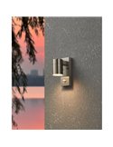Aplique LED exterior con sensor de movimiento RIGA 5 acero, 2,8W 250Lm 3000K, IP44