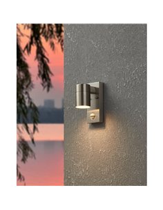 Aplique LED exterior con sensor de movimiento RIGA 5 acero, 2,8W 250Lm 3000K, IP44 2