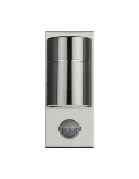 Aplique LED exterior con sensor de movimiento RIGA 5 acero, 2,8W 250Lm 3000K, IP44