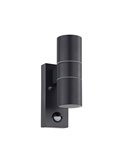 Aplique LED exterior RIGA 5, doble luz y sensor de movimiento, 2x2,8W 500Lm 3000K, IP44