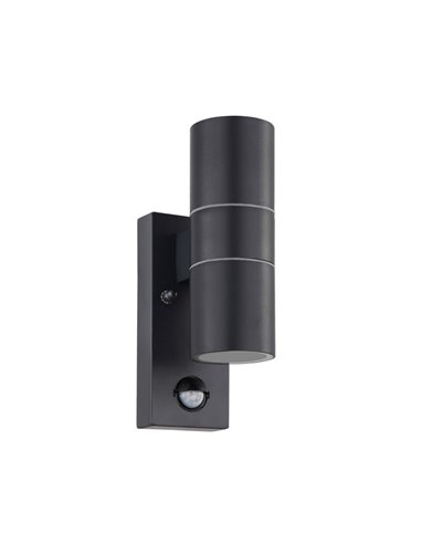 Aplique LED exterior RIGA 5, doble luz y sensor de movimiento, 2x2,8W 500Lm 3000K, IP44