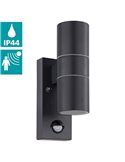 Aplique LED exterior RIGA 5, doble luz y sensor de movimiento, 2x2,8W 500Lm 3000K, IP44