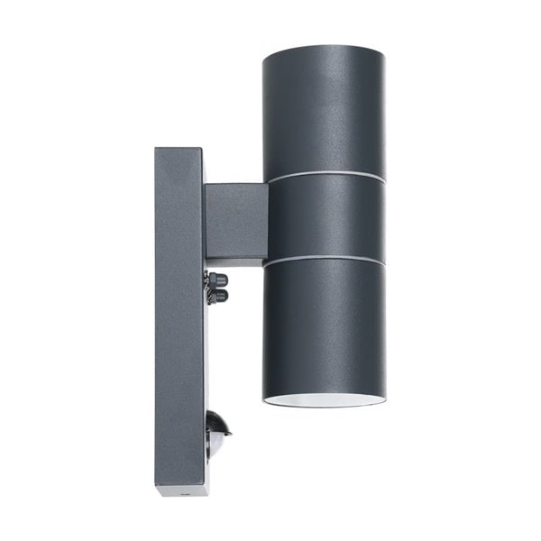 Aplique LED exterior RIGA 5, doble luz y sensor de movimiento, 2x2,8W 500Lm 3000K, IP44