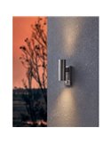 Aplique LED satinado RIGA 5, doble luz y sensor de movimiento, 2x2,8W 500Lm 3000K, IP44