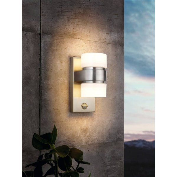 Aplique de pared LED con sensor ATOLLARI para exterior, 2x4,9W 720Lm 3000K, IP44