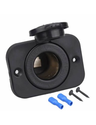 Toma de mechero con tapón hermético 12V y 24V instalación fija